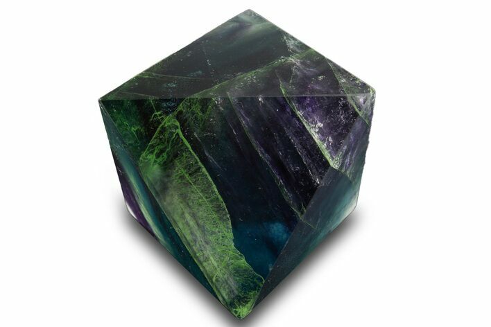Polished Colorful Fluorite Octahedron - China #328799
